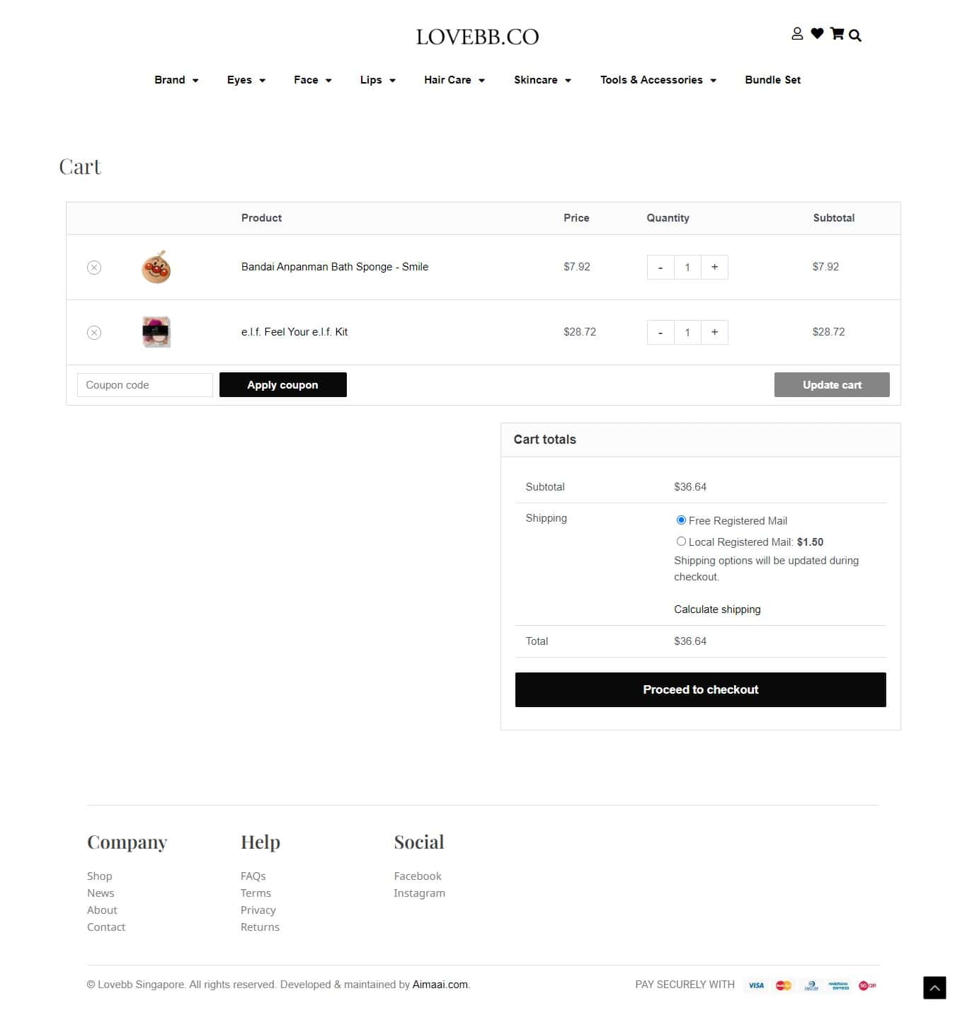 A web design screen shot featuring a black and white background, showcasing the beauty of an online store.