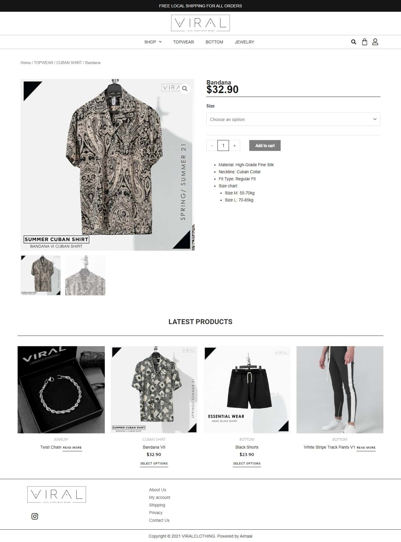 A fashion website design for a clothing store using template-based web development.