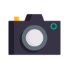 Illustration of a digital camera featuring a dark body, a large lens, and visible buttons, crafted with precision to capture every detail. The sleek design seamlessly blends functionality and style, much like navigating content through an intuitive megamenu.